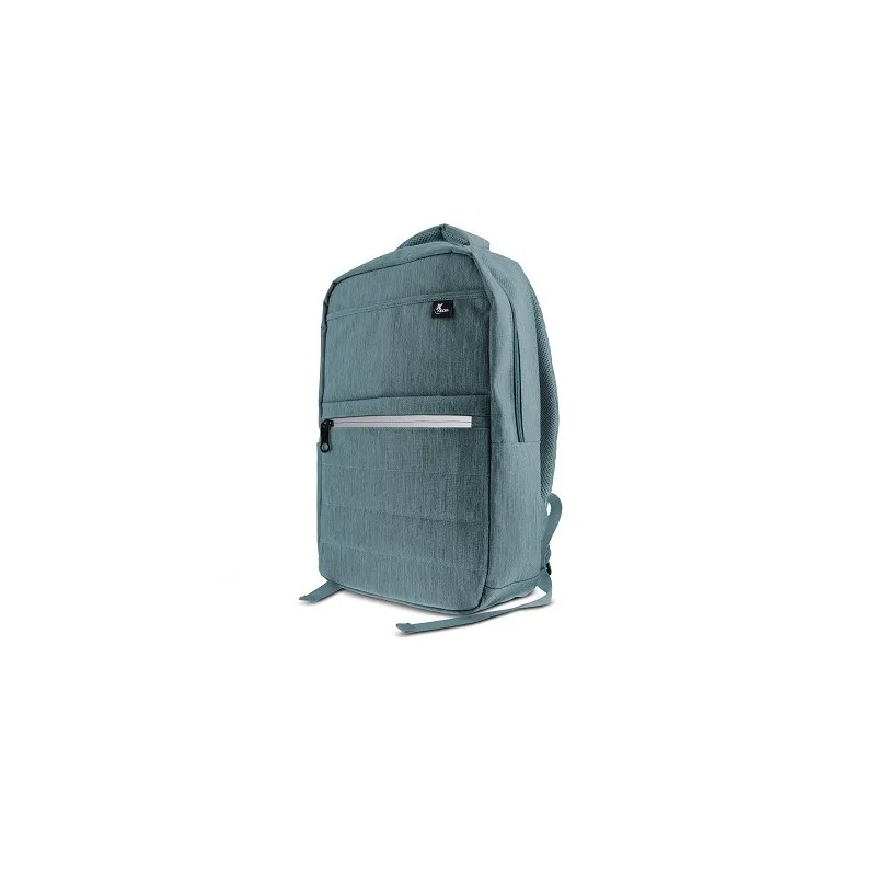 Xtech Exeter XTB-214AQ Mochila para laptop - 15.6" - 600D Poliéster - Color Aguamarina - Banda reflectante ofrece mayor visibili