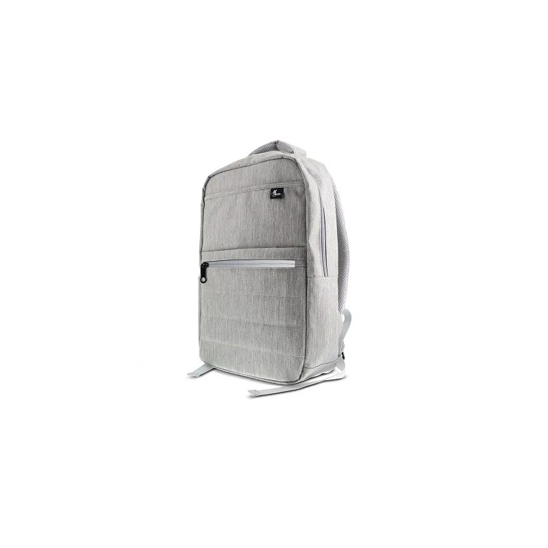 Xtech  Exeter XTB-214GY Mochila para laptop - 15.6" - 600D Poliéster - Color Gris - Banda reflectante ofrece mayor visibilidad e