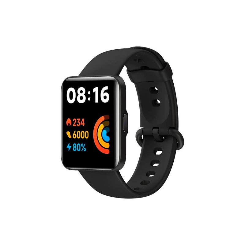 Xiaomi Redmi Watch 2 Lite - Negro - reloj inteligente con correa - tamaño de la muñeca: 140-210 mm - pantalla luminosa 1.55" - B