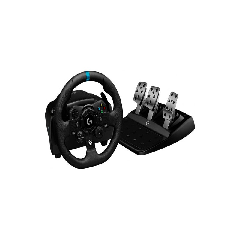 Volante con Pedales Logitech G923, Interfaz USB, Conectividad Alambrico, Compatible con Xbox One y PC, Color Negro