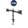 TVC STV215 - Soporte doble de escritorio para monitores de hasta 32” /Estándar VESA: 75x75 / 100x100/ Inclinación 30° / Giro 180