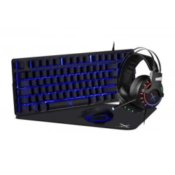 Teclado, Mouse, Diadema, Tapete para Mouse, MousePad Xzeal Starter Estandar Alámbrico Negro