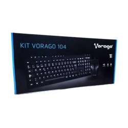 Teclado y Mouse Vorago Km-104 Multimedia USB Negro