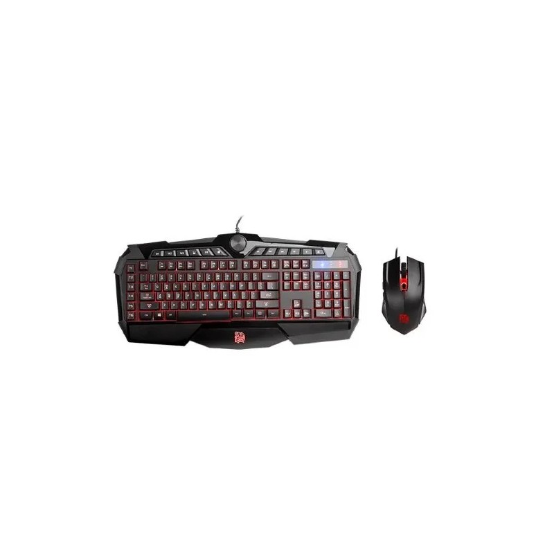 Teclado y Mouse Thermaltake Challenger Prime Kb-Cpc-Mbbrsp-01 RGB Alámbrico Negro