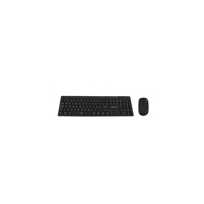 Teclado y Mouse Perfect Choice Black Round Inalámbrico USB Negro Español