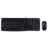 TECLADO Y MOUSE OPTICO LOGITECH MK120 USB 2.0, Color Negro Resistente a Salpicaduras