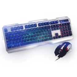 Teclado y Mouse Naceb USB Retroiluminado Negro