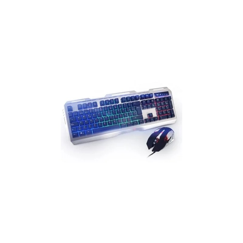 Teclado y Mouse Naceb USB Retroiluminado Negro