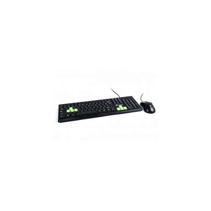 Teclado y Mouse Naceb Estandar Alámbrico Negro
