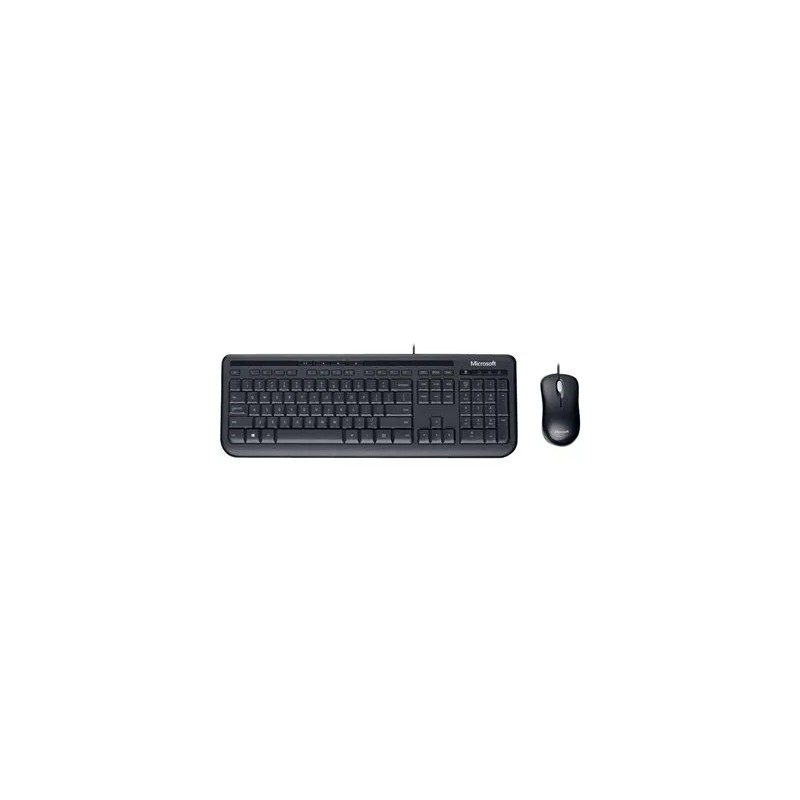Teclado y Mouse Microsoft 600 Estandar Alámbrico Negro