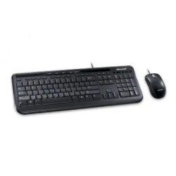 Teclado y Mouse Microsoft 600 Estandar Alámbrico Negro