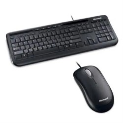 Teclado y Mouse Microsoft 600 Estandar Alámbrico Negro