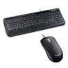 Teclado y Mouse Microsoft 600 Estandar Alámbrico Negro