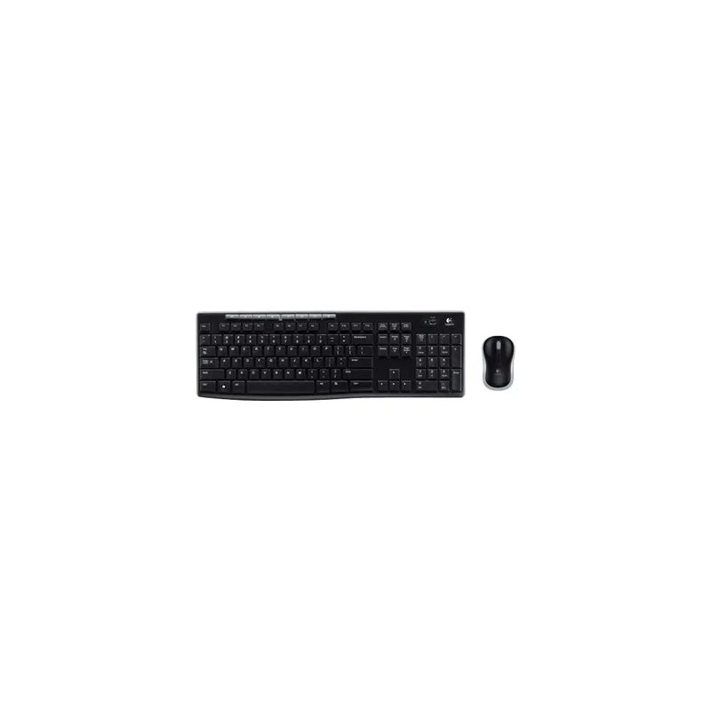 TECLADO Y MOUSE INALAMBRICO LOGITECH MK270 NEGRO MULTIMEDIA, RECEPTOR USB 2.0