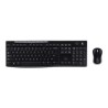 TECLADO Y MOUSE INALAMBRICO LOGITECH MK270 NEGRO MULTIMEDIA, RECEPTOR USB 2.0