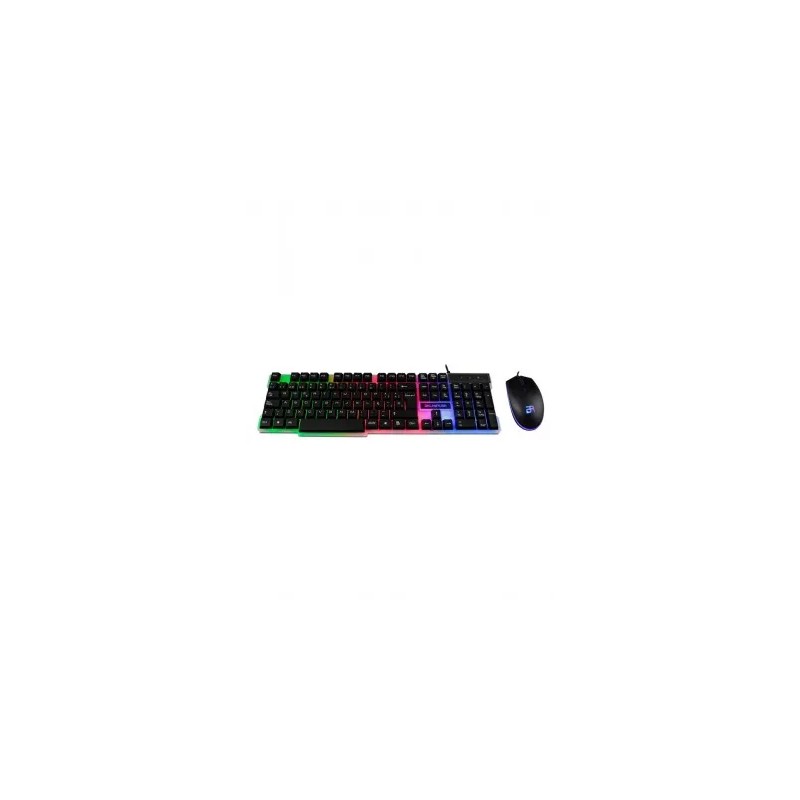 Teclado y Mouse Gamer Balam Rush Br-930727 Alámbrico USB a Negro (Español)