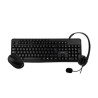 Teclado y Mouse Acteck Kt30 Alámbrico/Inalámbrico USB Negro (Español) + Audífonos