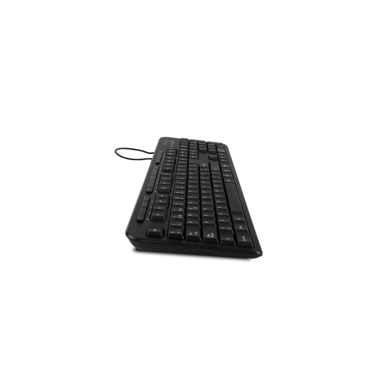 Teclado Vorago multimedia KB-204, USB, ergonomico, negro
