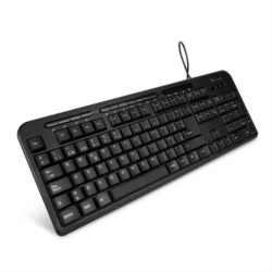 Teclado Vorago multimedia KB-204, USB, ergonomico, negro