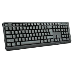 Teclado Vorago KB-102 multimedia, Alambrico, USB, Negro