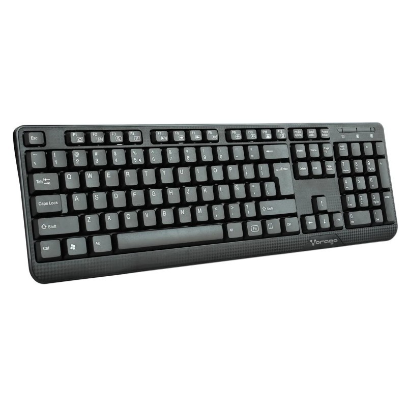 Teclado Vorago KB-102 multimedia, Alambrico, USB, Negro