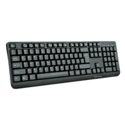 Teclado Vorago KB-102 multimedia, Alambrico, USB, Negro