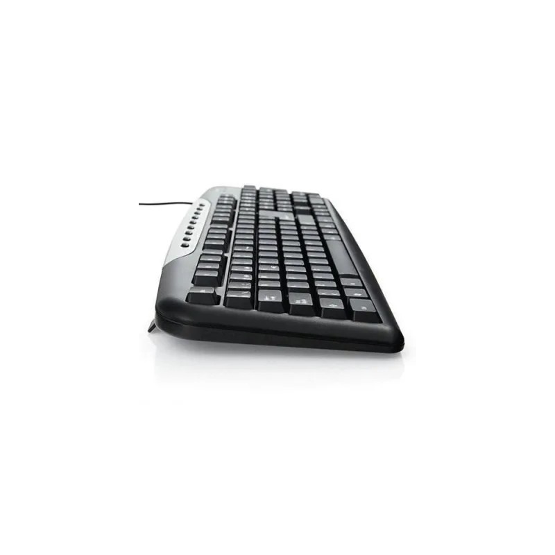 Teclado Verbatim Alámbrico USB Multimedia Negro
