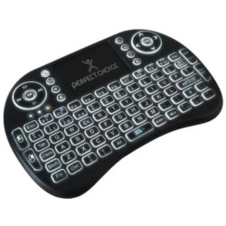 Teclado Perfect Choice Inalámbrico USB Mini Negro