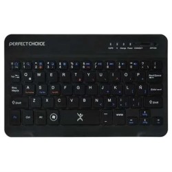 Teclado Perfect Choice Inalámbrico Bluetooth Mini Negro