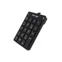 Teclado Numerico Vorago KB-105, Ergonomico, USB, Negro