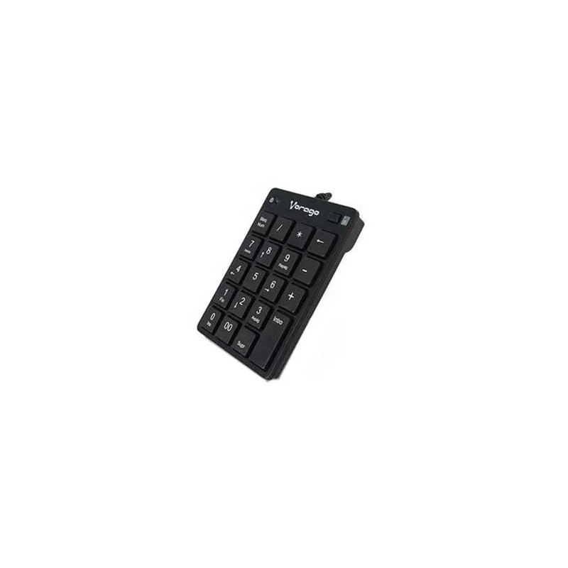 Teclado Numerico Vorago KB-105, Ergonomico, USB, Negro