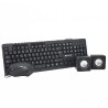 Teclado Mouse y Bocinas Naceb Technology Alámbrico USB 2.0 Negro