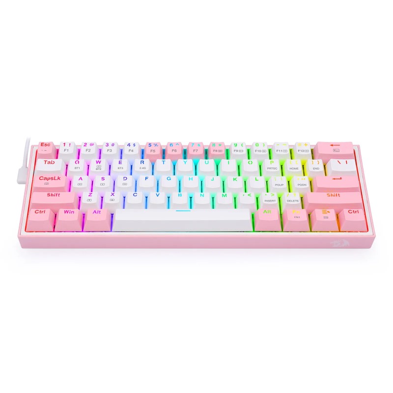 Teclado Mecánico Redragon Fizz Pro White/Pink