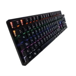 Teclado Mecanico GAMEFACTOR KBG400, RGB, Switch Outemo Rojo, anti ghosting