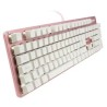 Teclado Mecanico Game Factor KBG400, Switch KRED Blue, Retroilumando, Usb 1.8 metros, Color Rosa/Blanco