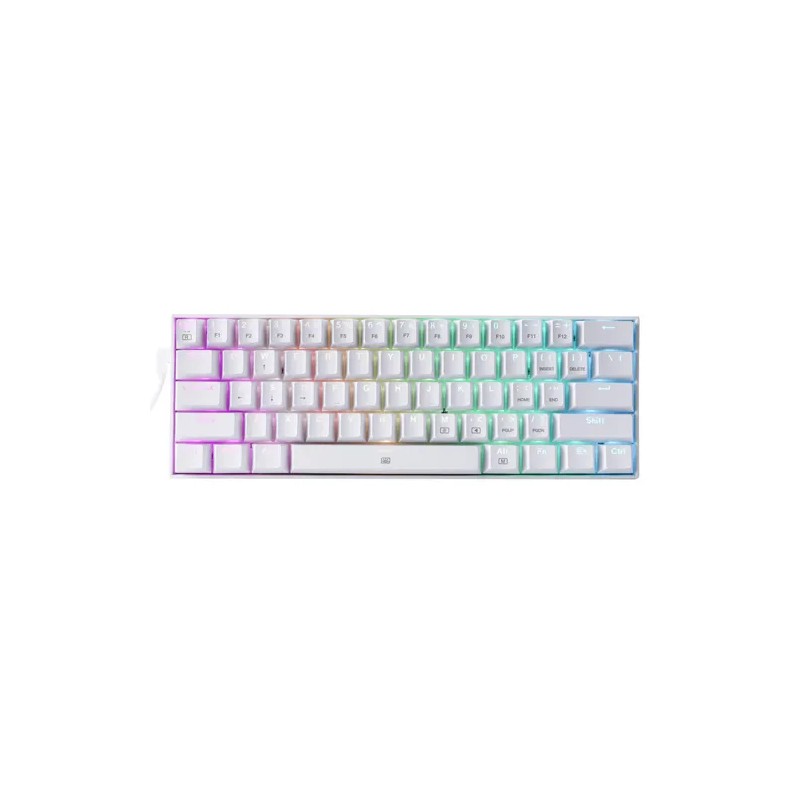 Teclado Mécanico 60% Redragon Dragonborn White K630W - Blue Switch