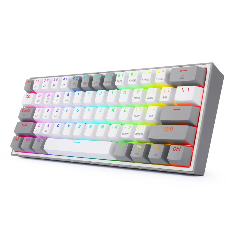 Teclado mecánico 60% Fizz Pro K616 RGB White/Gray