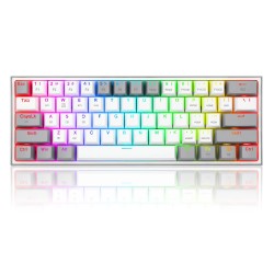 Teclado mecánico 60% Fizz Pro K616 RGB White/Gray