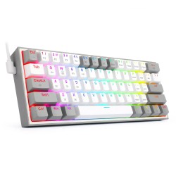 Teclado mecánico 60% Fizz Pro K616 RGB White/Gray