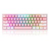 Teclado mecánico 60% Fizz Pro K616 RGB Pink/White