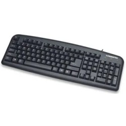Teclado Manhattan Teclado Estandar Alambrico, Conexion USB, Color Negro, Cable de 1.2 m
