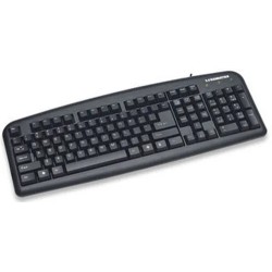 Teclado Manhattan Teclado Estandar Alambrico, Conexion USB, Color Negro, Cable de 1.2 m