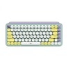 Teclado Logitech Pop Keys Inalámbrico Menta/Violeta/Blanco, Amarillo (Inglés)
