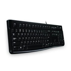 Teclado Logitech K120 USB, Alambrico, Color Negro