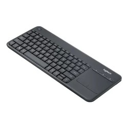 Teclado Inalambrico Logitech K400 Plus, Touchpad, teclas multimedia, Negro, RF Unify
