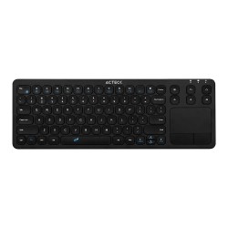 Teclado inalambrico con Touchpad Acteck AX30, receptor USB, 2 baterias AAA, Negro