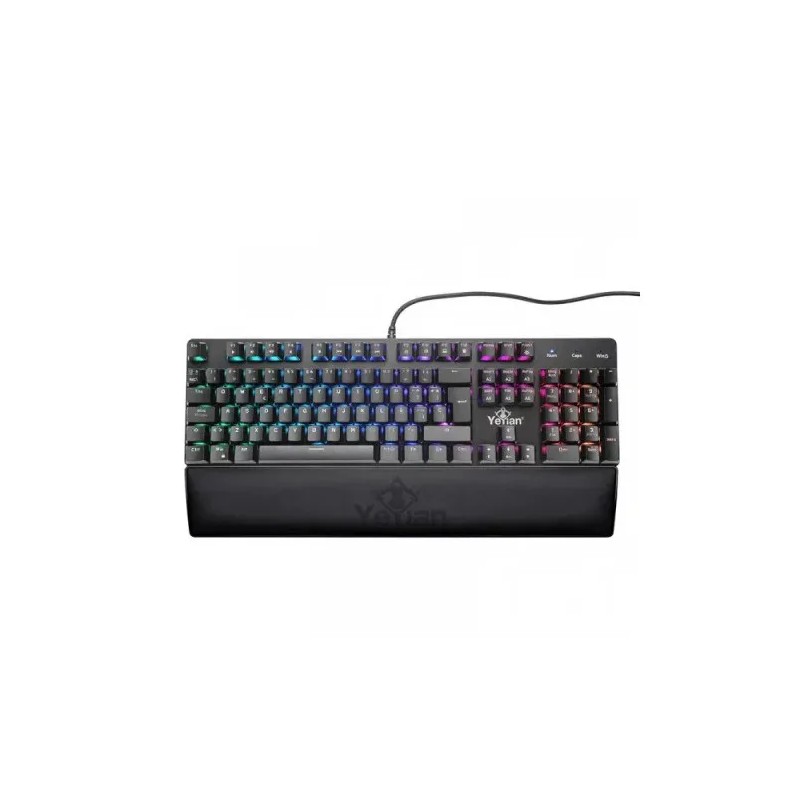 Teclado Gamer Yeyian Kusari RGB Teclado Mecánico Switch Outemu Blue Alámbrico Español Negro