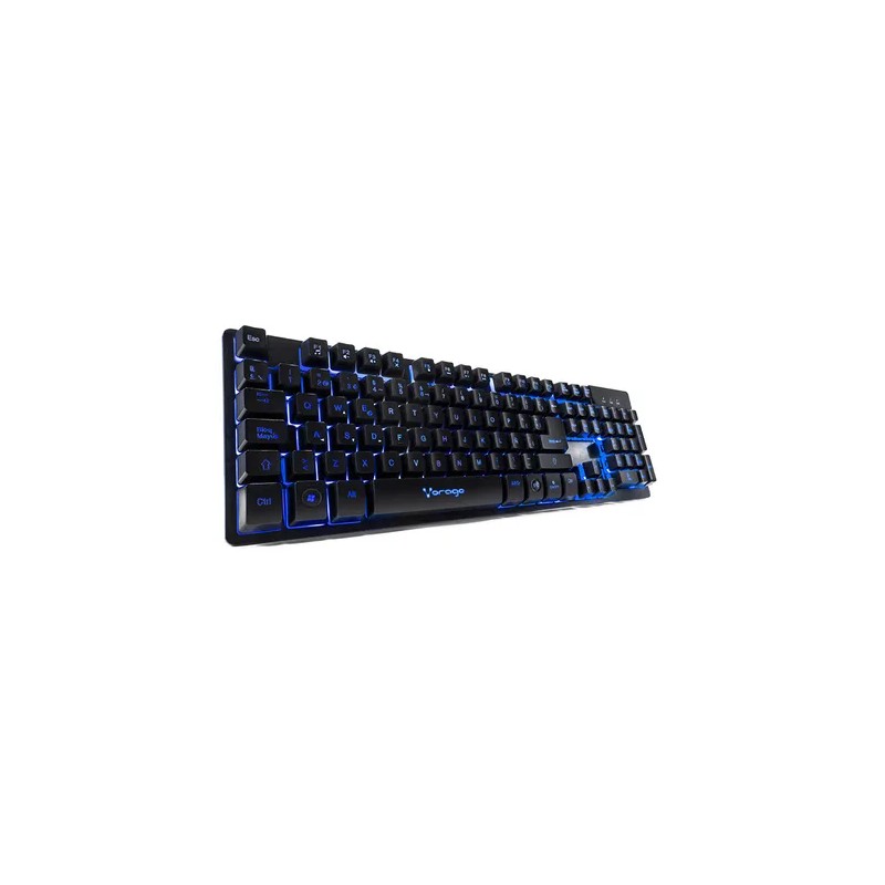 Teclado Gamer Vorago KB-502, USB, RGB, AntiGhosting, Negro, 12 Teclas multimedia, base metalica, Cable hilado