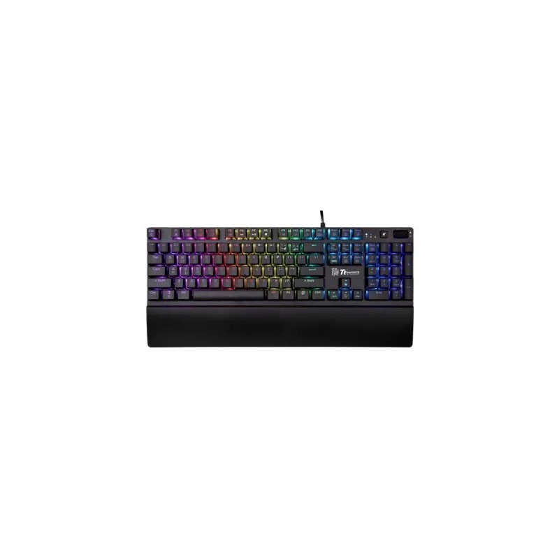 Teclado Gamer Thermaltake CHALLENGER EDGE PRO RGB, Semi-Mecanico, USB, Switch Plunger, Negro