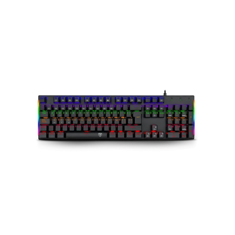 Teclado Gamer T-Dagger Naxos T-Tgk310 RGB Mecánico Switch Red Alámbrico Negro Español